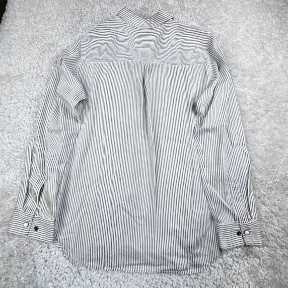 Rails Eliza Pinstripe Snap Button Front Shirt FLAW - Picture 3 of 9